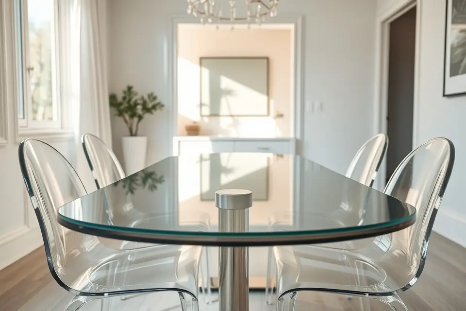 Idea 10: Glass or Acrylic Furniture