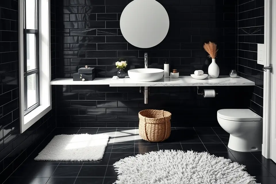 Idea 2: Bold Black & White Contrast