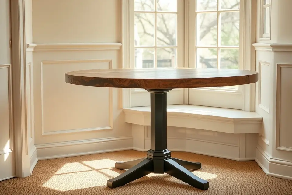 Idea 3: Opt for Space-Saving Round or Pedestal Tables