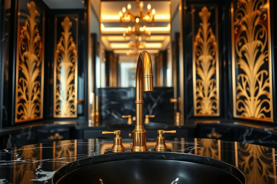 Idea 5: Glamorous Black with Gold or Brass