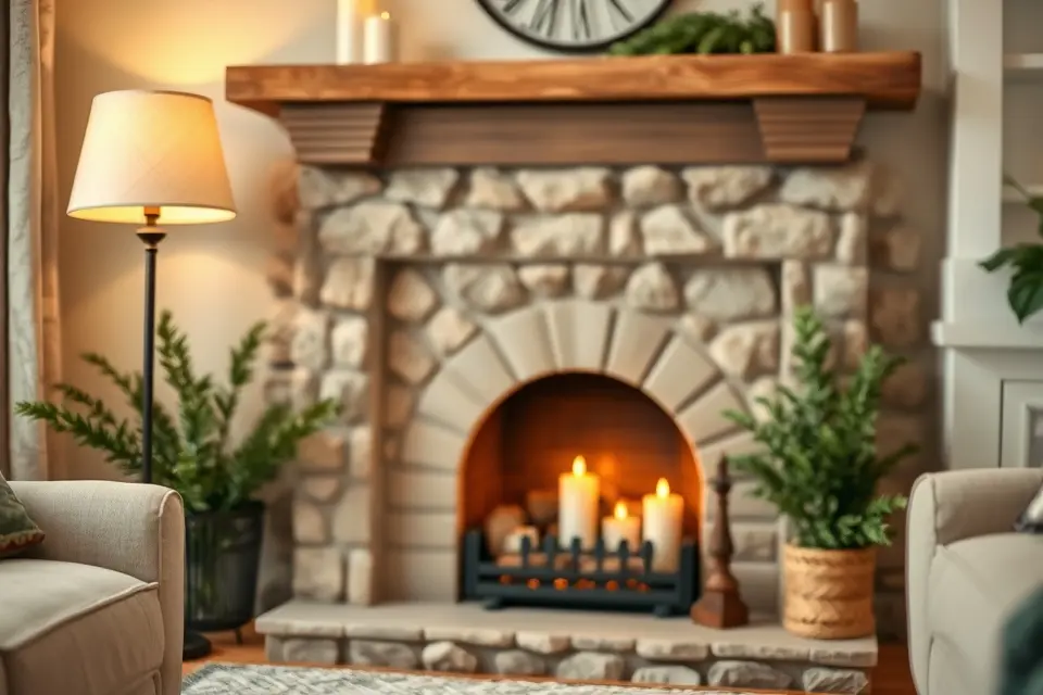 Idea 9: Incorporate a Fireplace (Real or Faux)