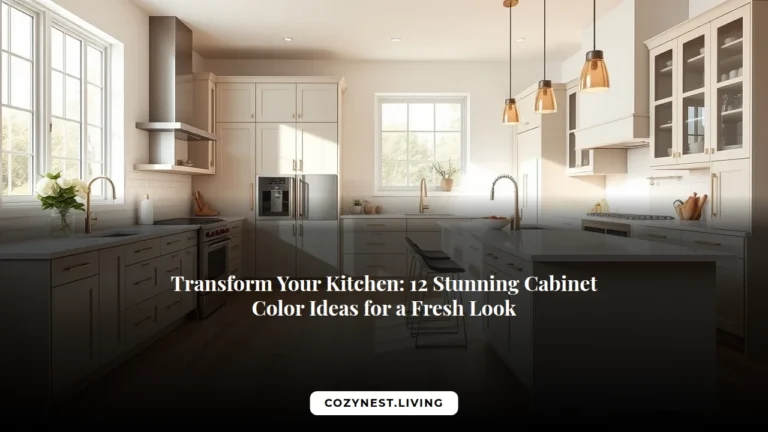 Transform Your Kitchen: 12 Stunning Cabinet Color Ideas for a Fresh Look