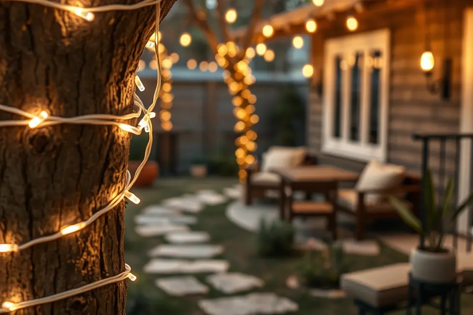 10. Rope Light Garden Accents