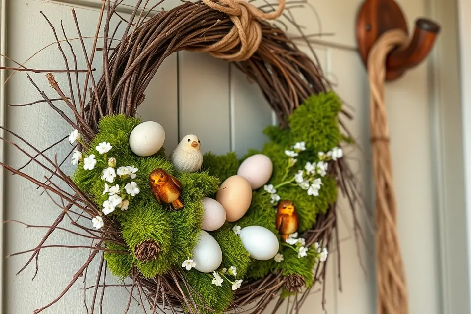 11. Rustic Twig & Moss Wreath