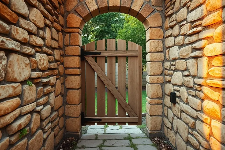 11. Stacked Stone or Brick Walls