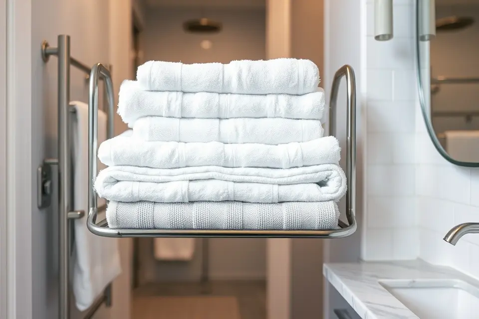11. Vertical Towel Storage