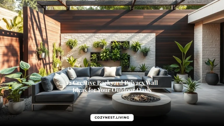 12 Creative Backyard Privacy Wall Ideas for Your Outdoor Oasis