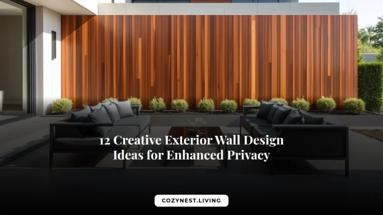 12 Creative Exterior Wall Design Ideas for Enhanced Privacy