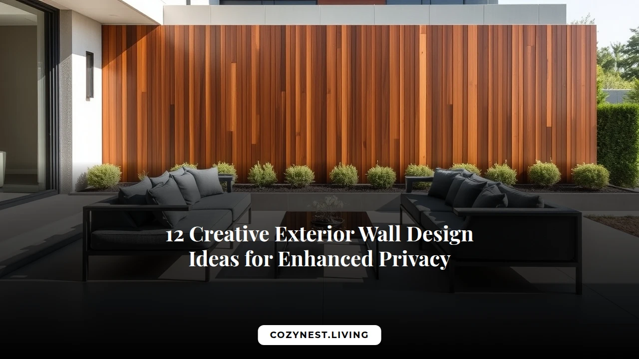 12 Creative Exterior Wall Design Ideas for Enhanced Privacy