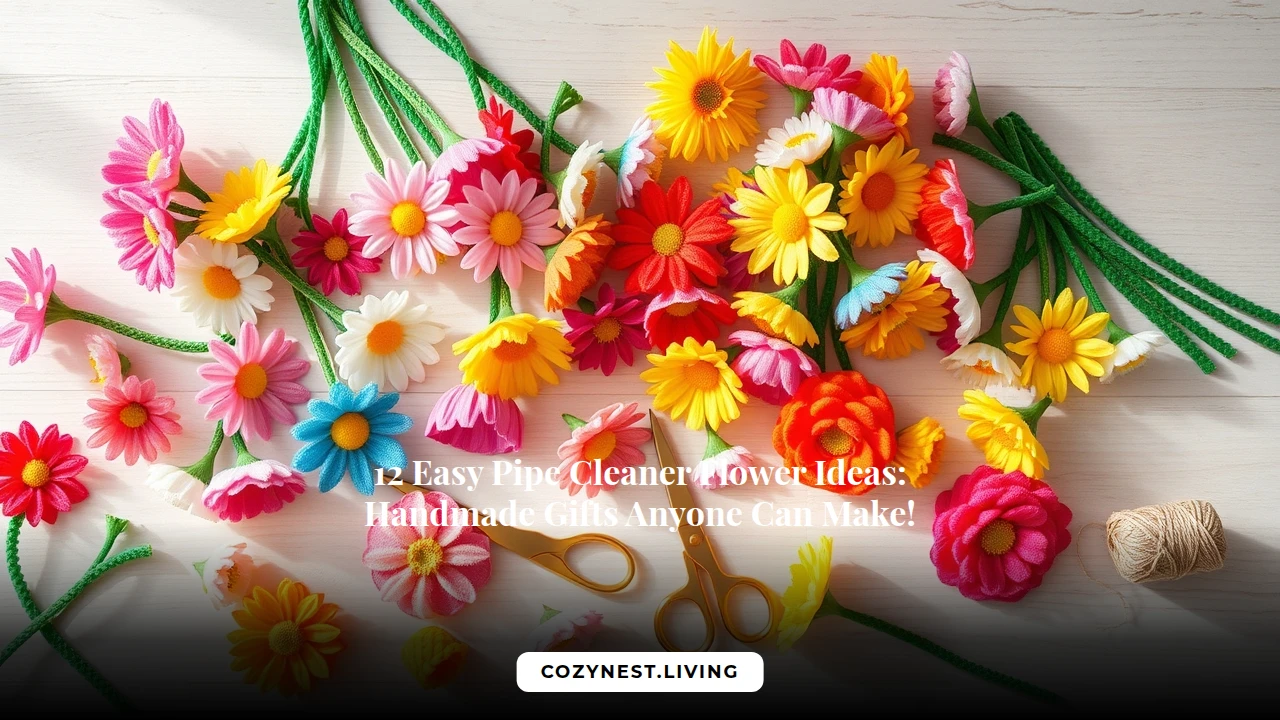 12 Easy Pipe Cleaner Flower Ideas: Handmade Gifts Anyone Can Make!