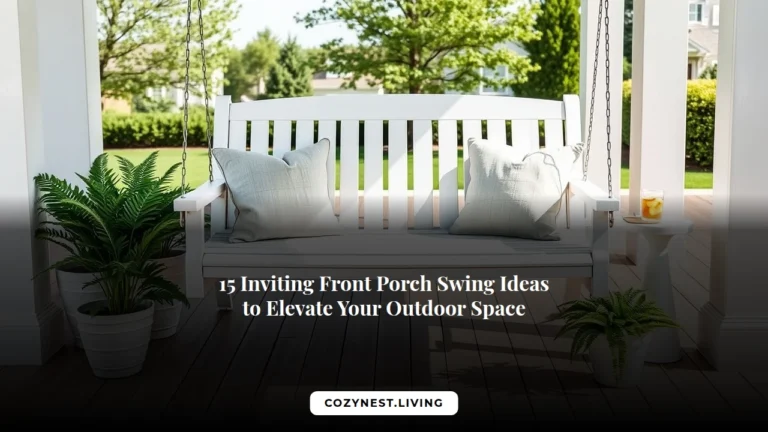 15 Inviting Front Porch Swing Ideas to Elevate Your Outdoor Space