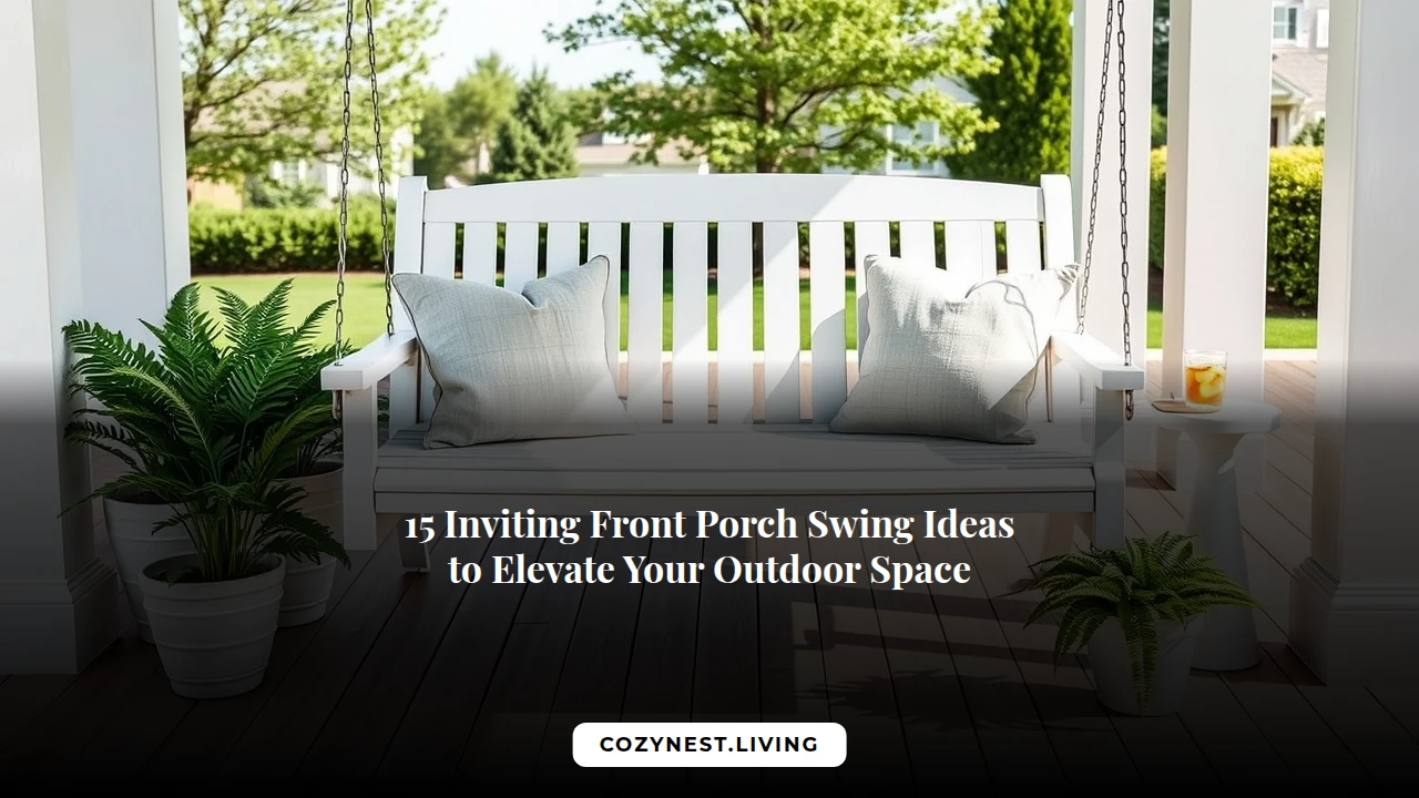 15 Inviting Front Porch Swing Ideas to Elevate Your Outdoor Space