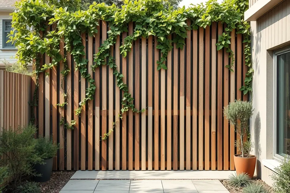 2. Modern Slatted Wood Panels