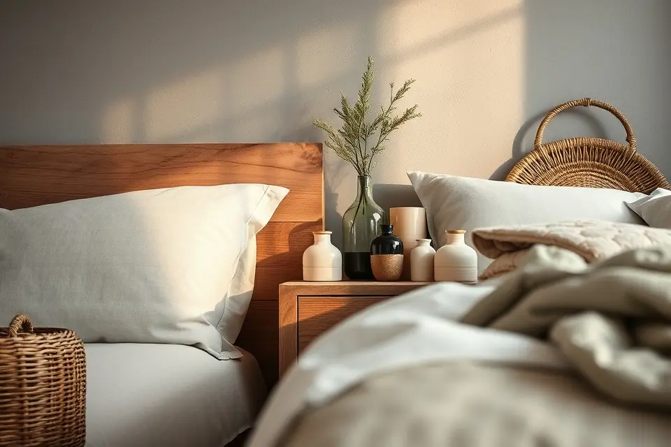 2. Warm Greys & Wood Tones