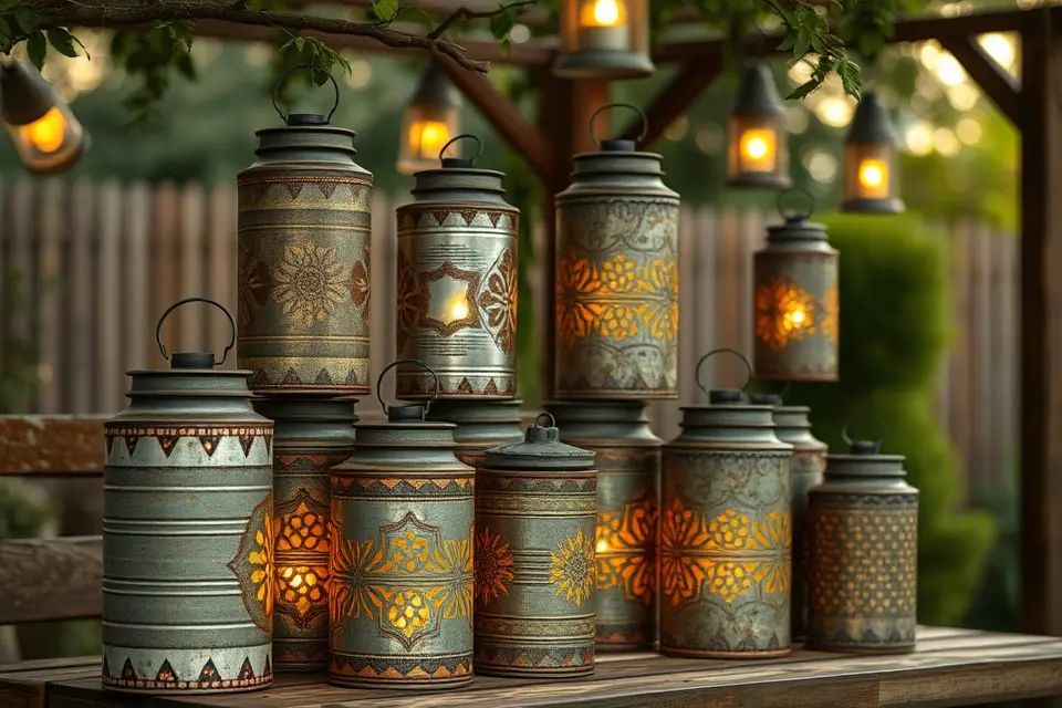 3. Charming Repurposed Can Lanterns