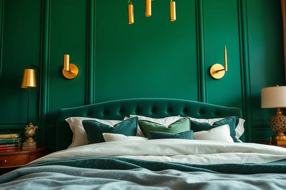 4. Deep Jewel Tones & Gold Accents