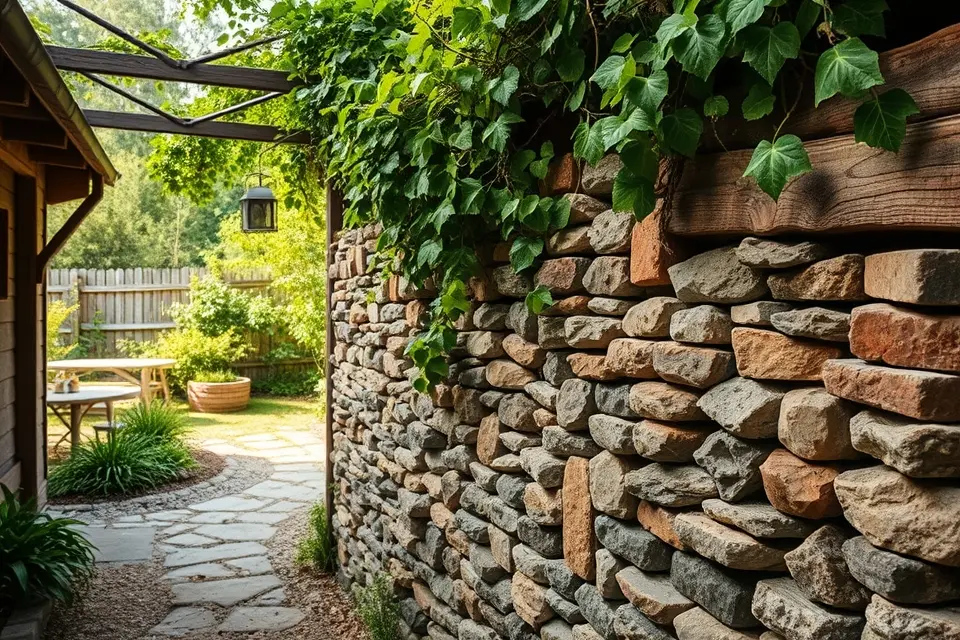 4. Rustic Gabion Walls