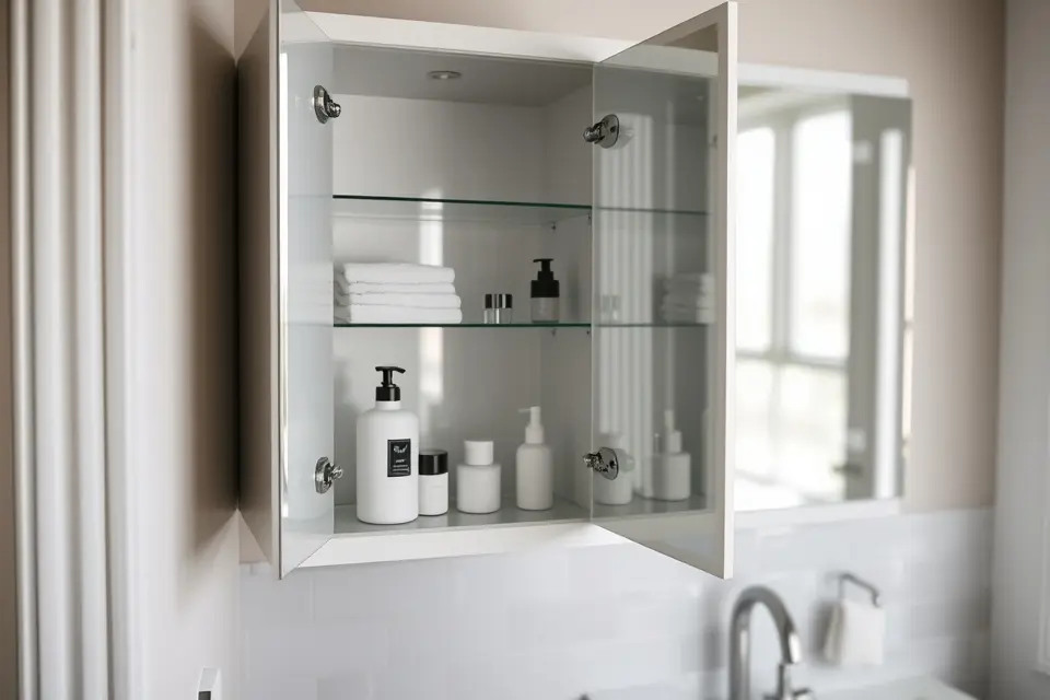 6. Mirror Cabinets with Integrated Storage