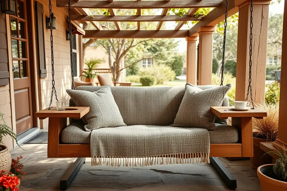 7. Swing with Built-in Side Tables