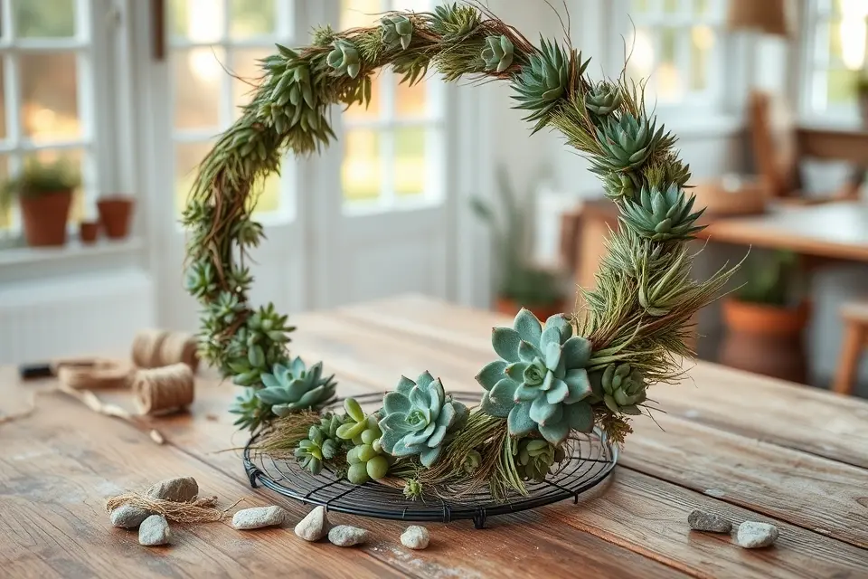 9. Succulent & Air Plant Wreath