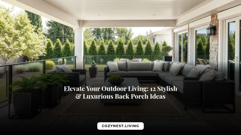 Elevate Your Outdoor Living: 12 Stylish & Luxurious Back Porch Ideas