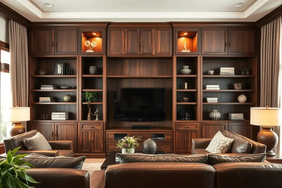 Idea 12: Integrated Bookcase Wall