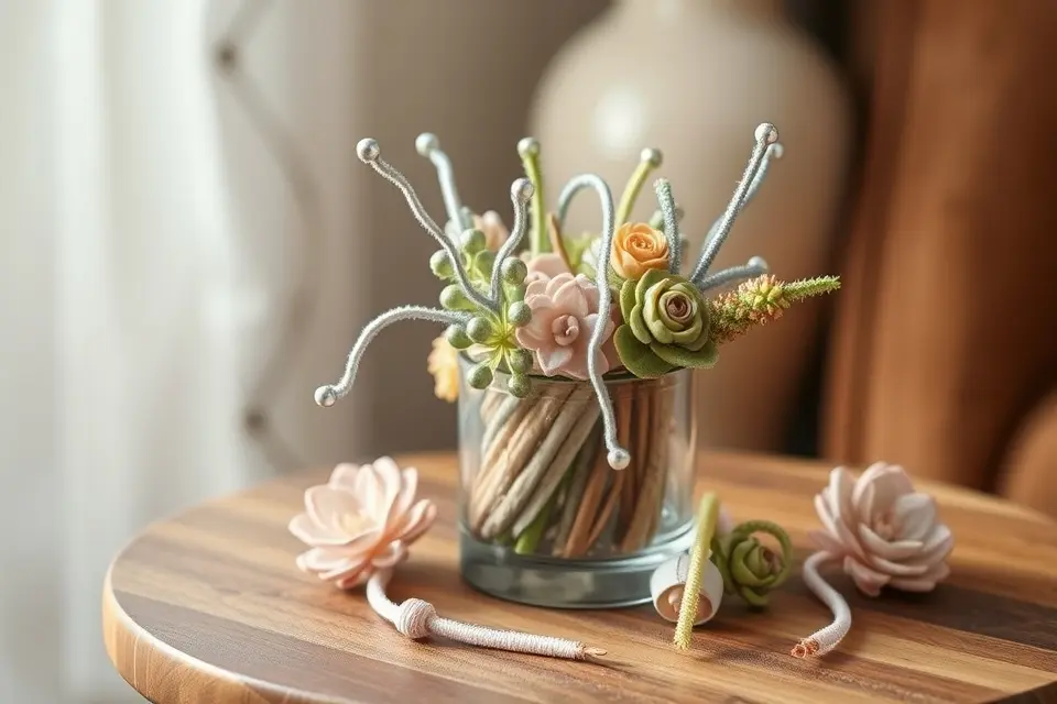 Idea 12: Pipe Cleaner Succulent Assortment