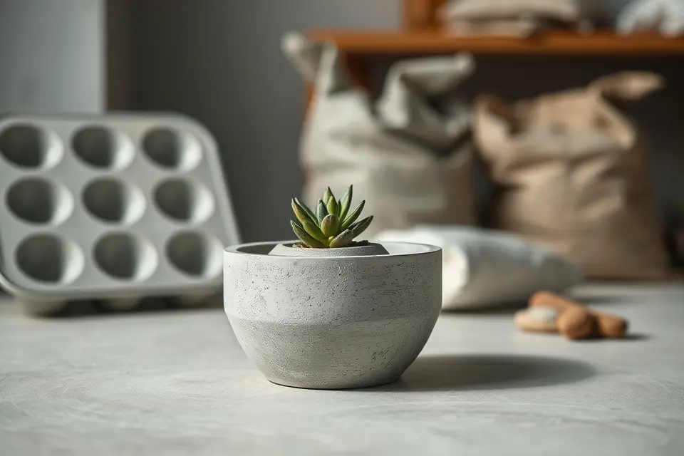 Idea 13: Make Modern Concrete Planters or Coasters