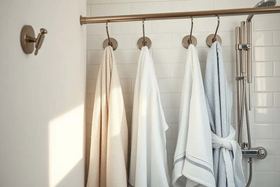 Idea 14: Install Command Hook Towel Racks or Entryway Hooks