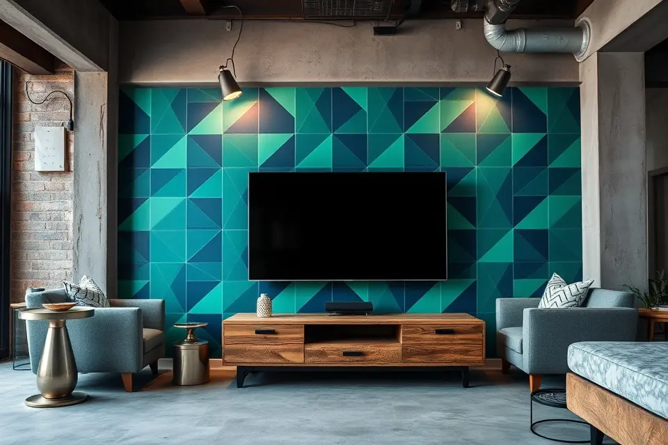 Idea 3: Bold Accent Wall Behind the TV