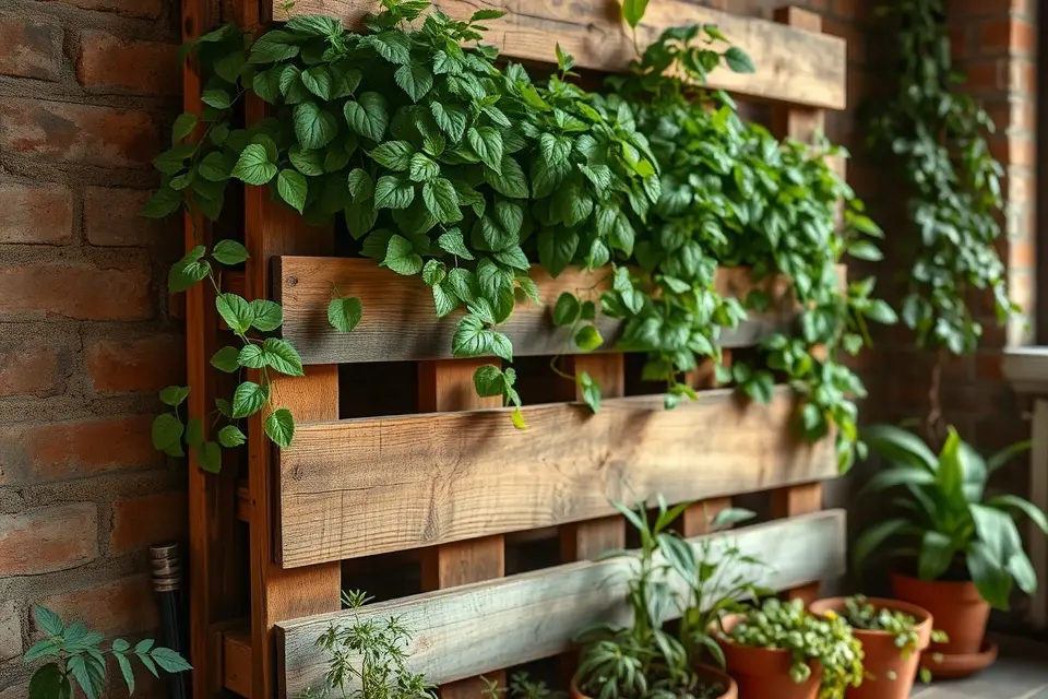 Idea 3: DIY Pallet Vertical Garden