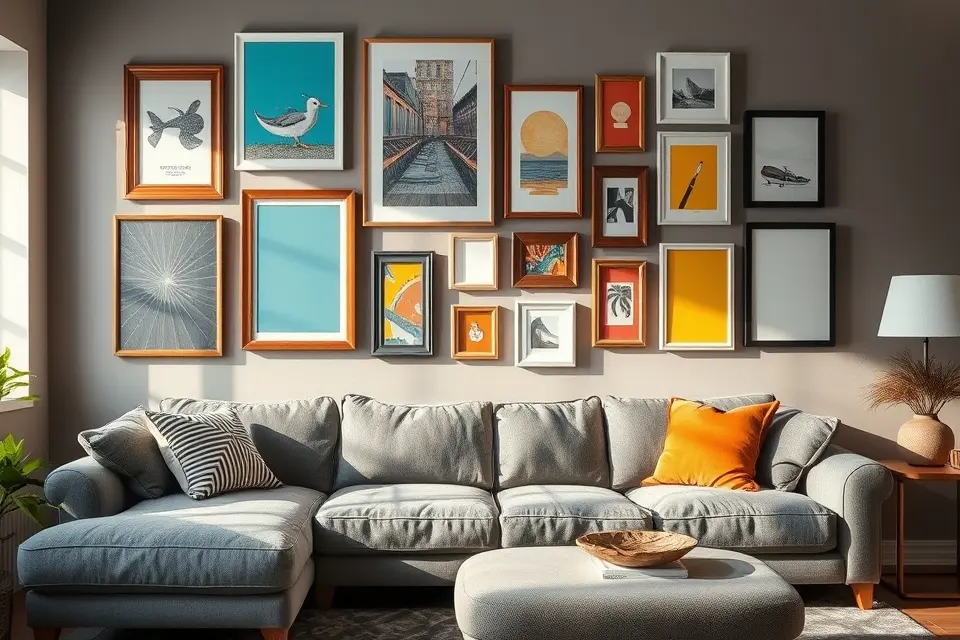 Idea 4: Eclectic Art Gallery Wall