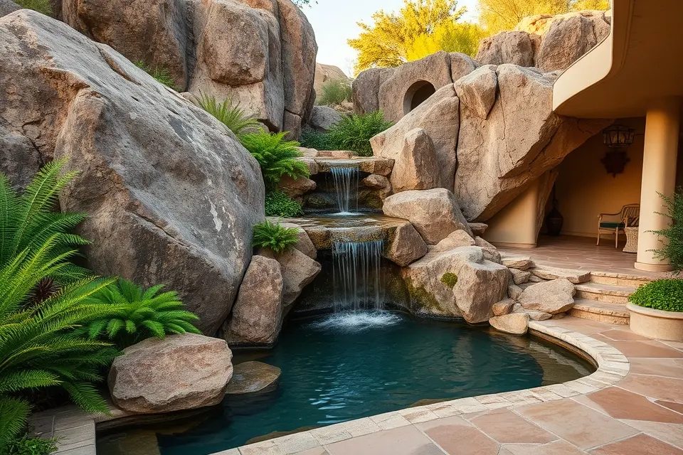 Idea 4: Natural Rock & Water Features