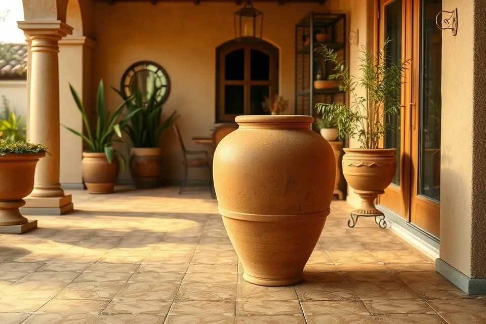 Idea 5: Mediterranean-Inspired Patio with Terra Cotta & Tile