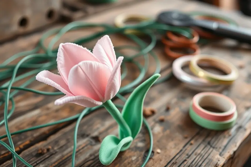 Idea 5: Playful Pipe Cleaner Tulips
