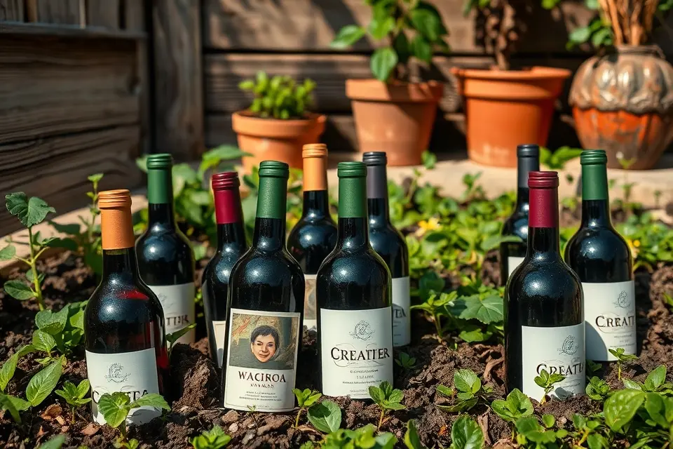 Idea 5: Wine Bottle Edging or Fencing