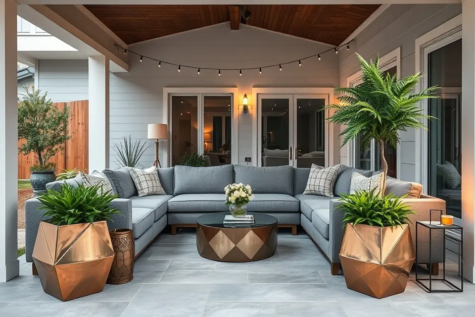 Idea 6: Modern Minimalist Oasis with Clean Lines