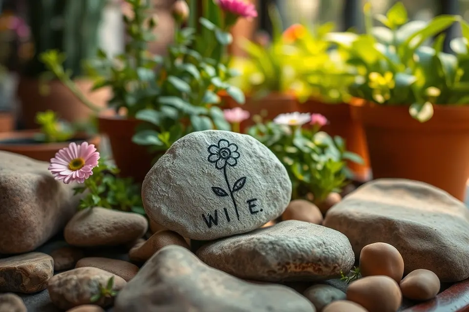 Idea 6: Painted Rock Garden Markers