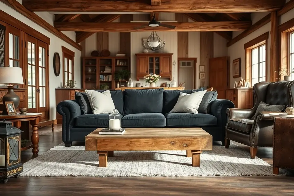 Idea 6: Rustic Farmhouse Comfort
