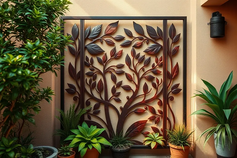 Idea 7: Custom Metal Privacy Screens
