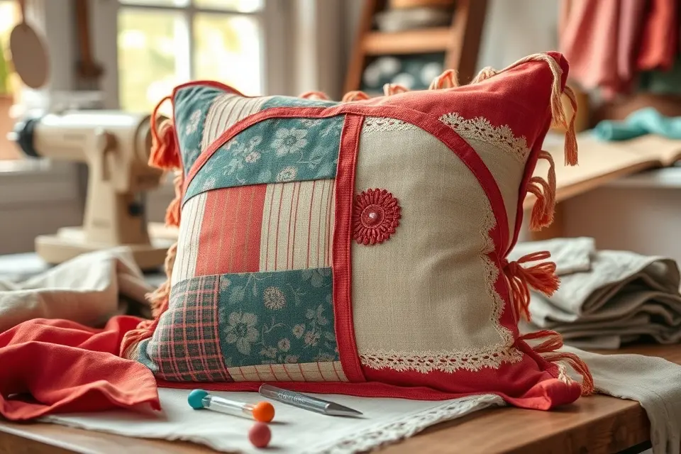 Idea 8: Craft Custom Throw Pillows (No-Sew Options Available)