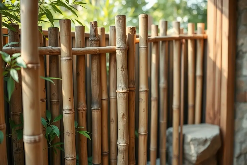 Idea 8: Natural Bamboo Fencing or Panels