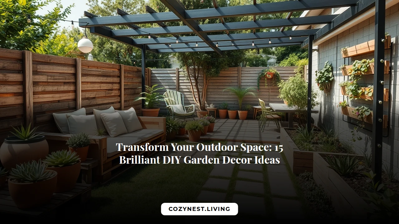 Transform Your Outdoor Space: 15 Brilliant DIY Garden Decor Ideas