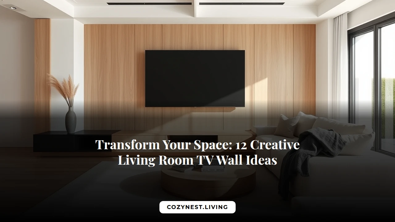 Transform Your Space: 12 Creative Living Room TV Wall Ideas