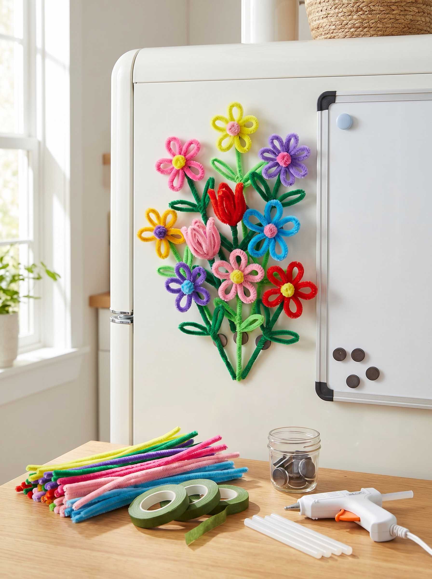 Idea 10: Decorative Flower Magnets