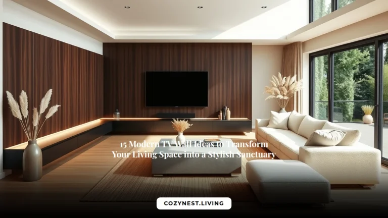 15 Modern TV Wall Ideas to Transform Your Living Space into a Stylish Sanctuary