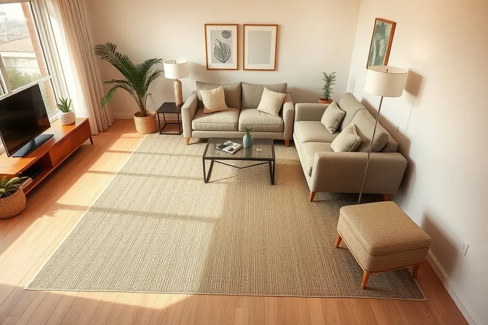 6. Create Zones with Layered Rugs