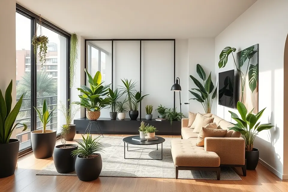 6. Design an Urban Jungle Oasis with a Modern Twist