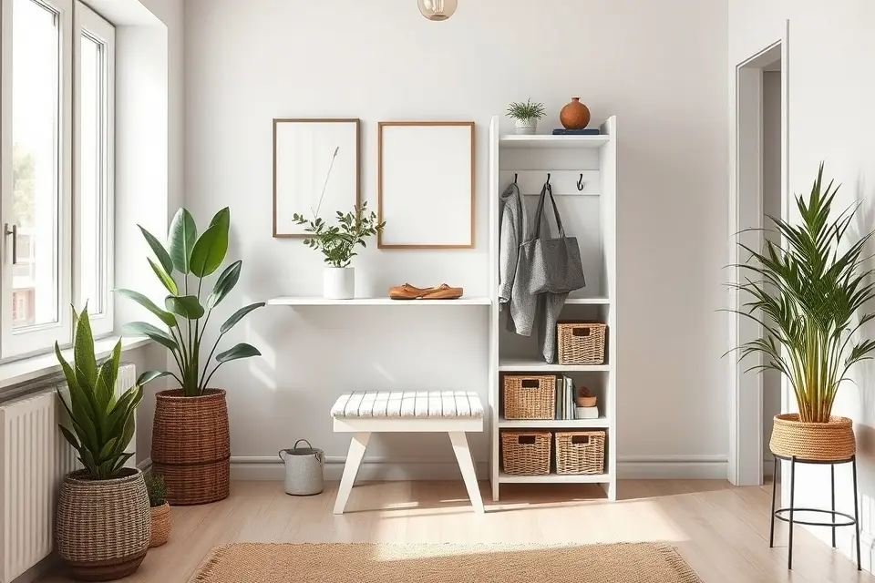 Apartment-Friendly Portable Mudroom Stations