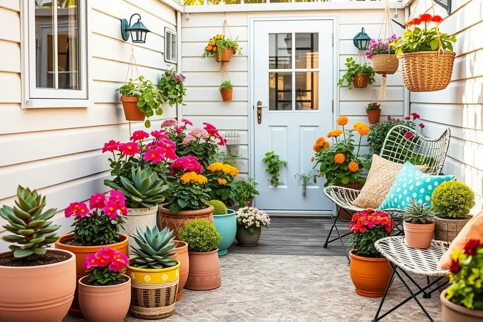Boost Color with Vibrant Planters & Easy-Care Flowers